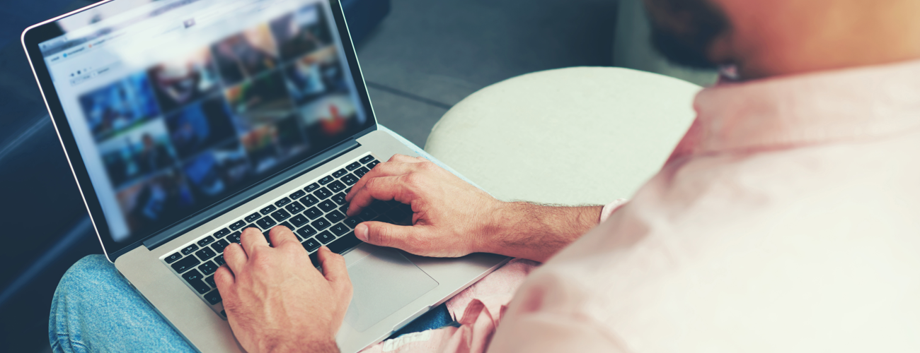 typing on a computer