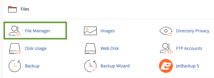 File Manager cpanel