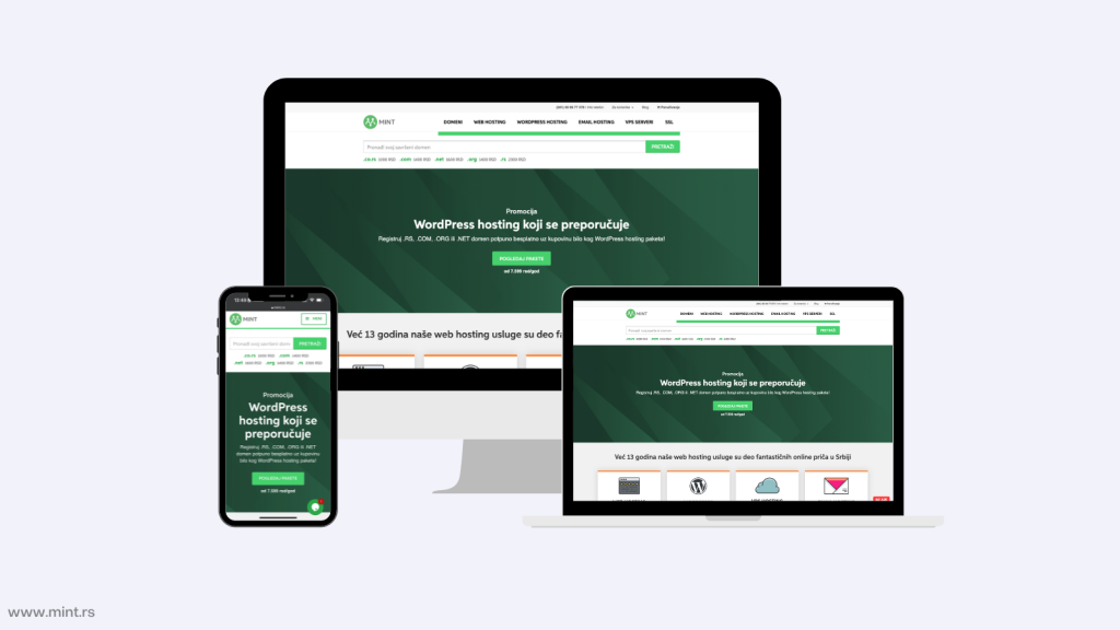Mobile responsive mintrs