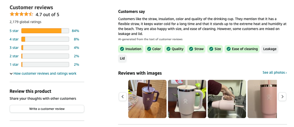 amazon customer reviews